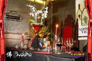 coppa Martini con effetto cocktail con orchidea di phalenopis presso il Buddha bar - civico 95 - fiorista gallarate