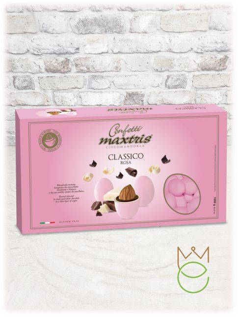 Confetti Rosa al Cioccolato Two Milk Gusto Classico Maxtris Confezionati  Singolarmente - Rosa - Italiana Confetti Maxtris
